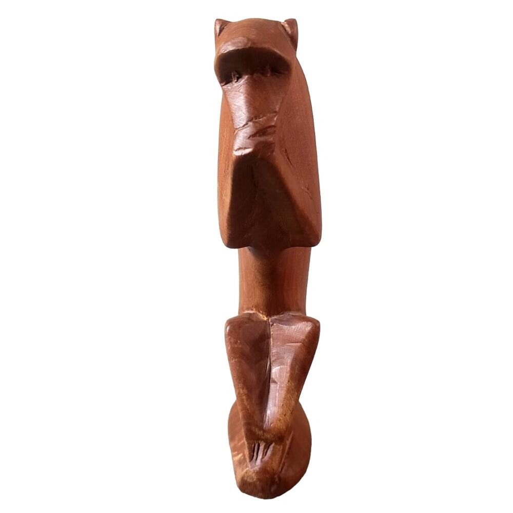 UNBRANDED Wooden Wise‎ Monkey Speak No Evil Figurine ~6" Tall